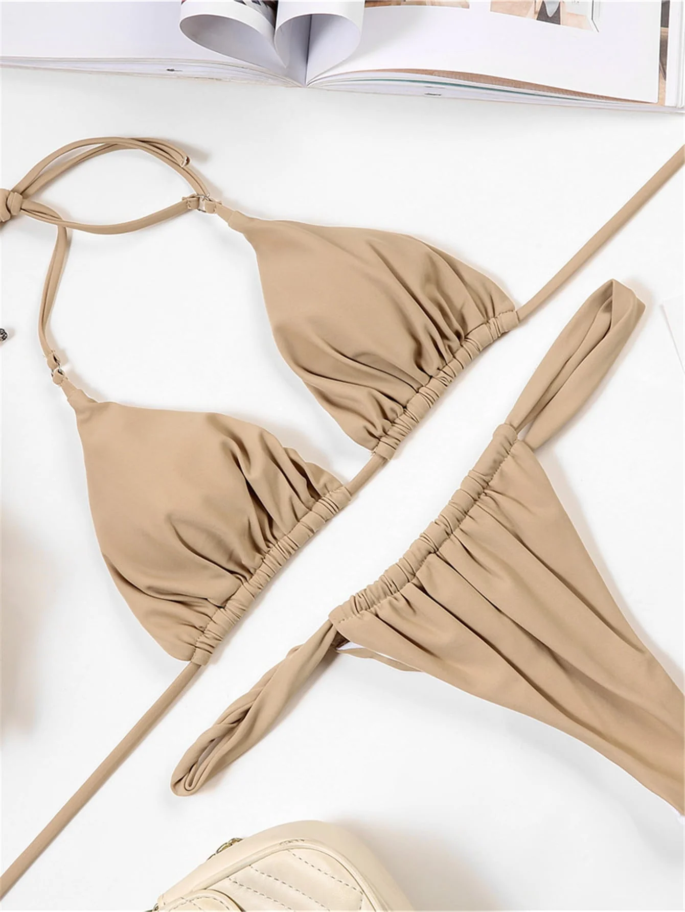 Scrunch Halter Bikini - Image 12