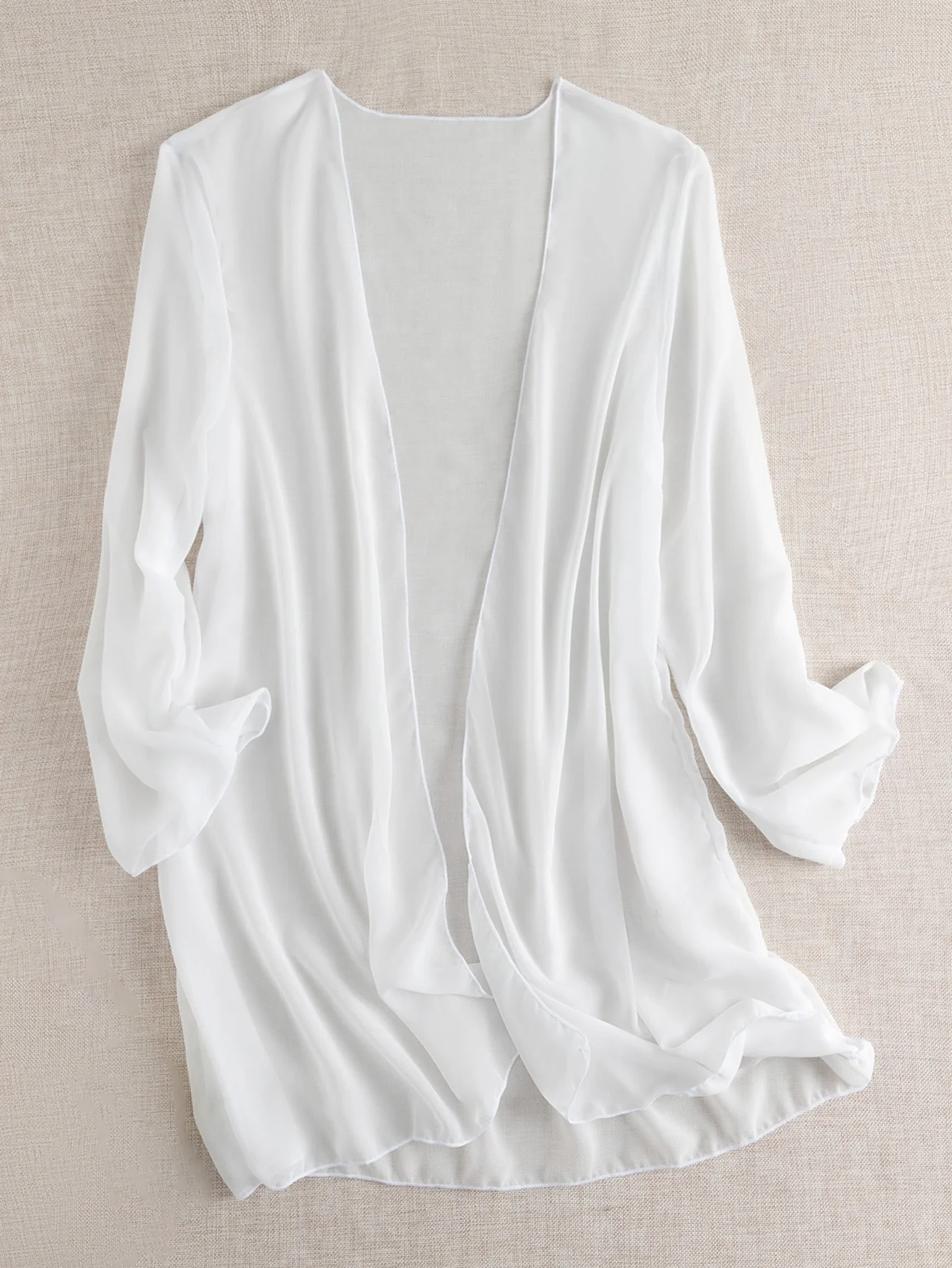 Sheer Chiffon Open Cover Up - Image 3