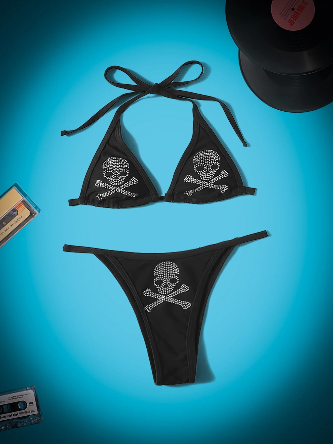 Skull Thong Bikini Swimsuit - Image 4