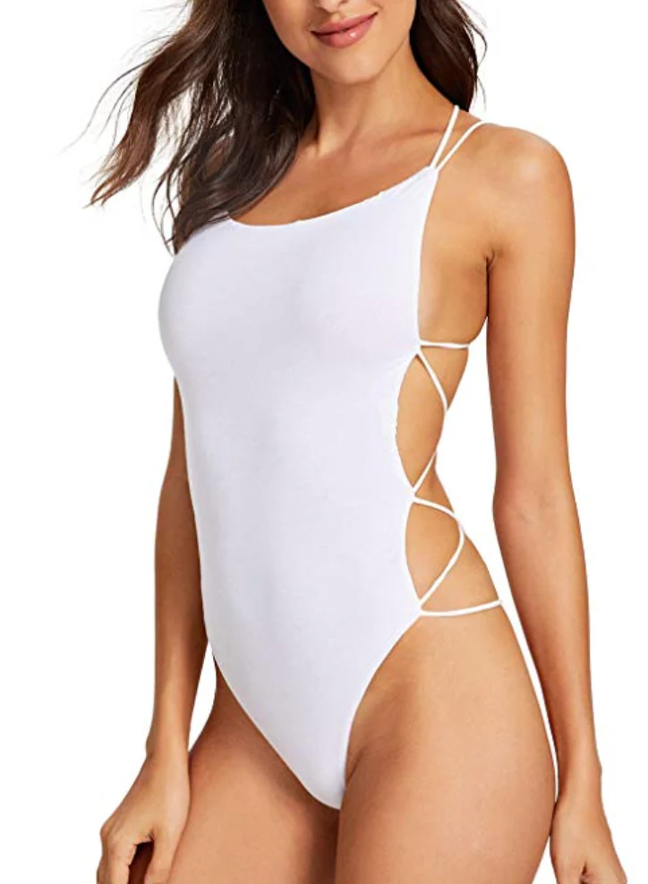 Yellow Sunset Strappy Bodysuit - Image 10